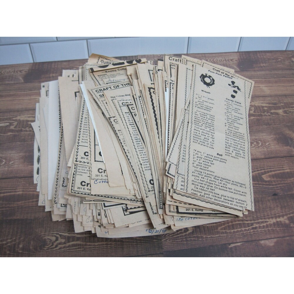 Huge Lot Craft of the Week Patterns 1978-1988